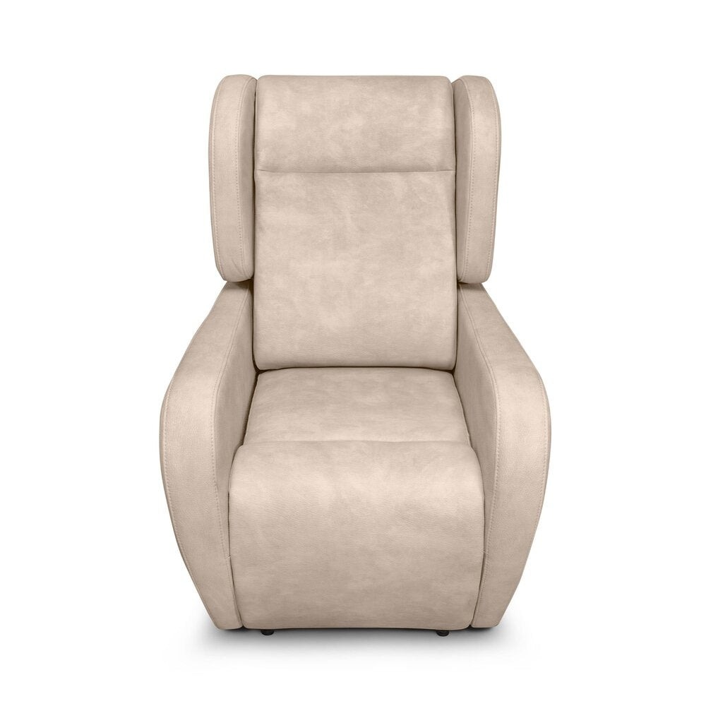 **Moderne Beige Relaxfauteuil met Strakke Lijnen**